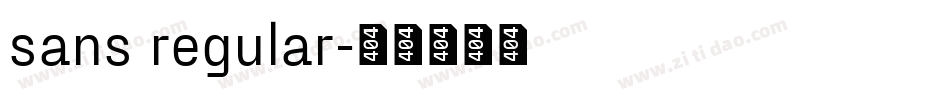 sans regular字体转换